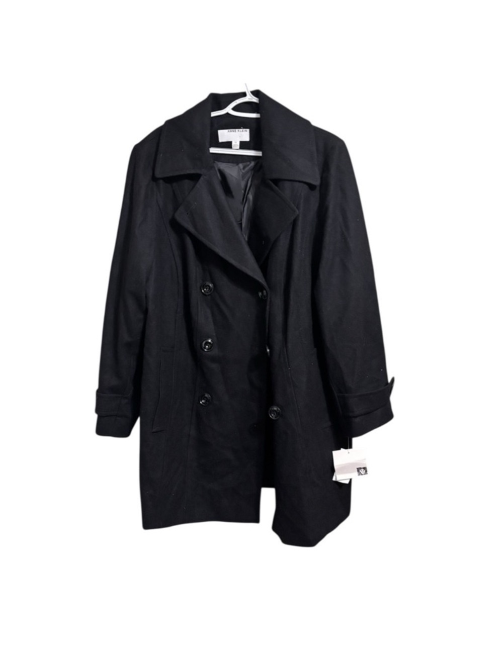 New Anne Klein Sz 3x Womens Classic Double-Breasted Coat - Picture 4 of 8
